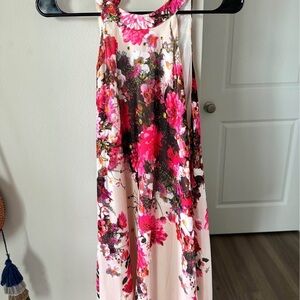 Pink Floral Maxi Dress